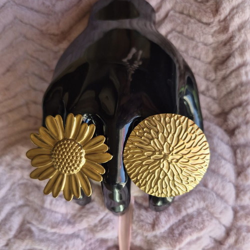 Ring set new, large summer stainless steel gold tone
