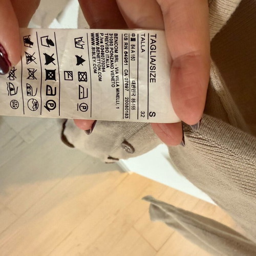 Sisley cardigan long, like new, beige, size S