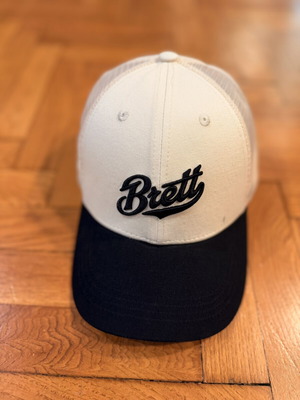 Brett Hat new, beige and black, size large, mesh back