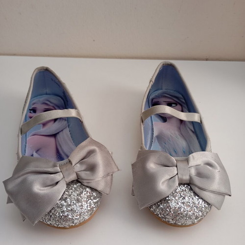 H&M ballerina shoes for girls size 33 like new, silver