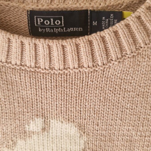 Polo Ralph Lauren bear sweater like new, beige
