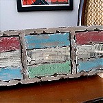 Διακοσμητικό ξύλινο σετ με κουτί & κορνιζα