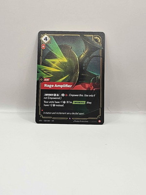 League of Legends Riftbound Vendetta Rage Amplifier card like new