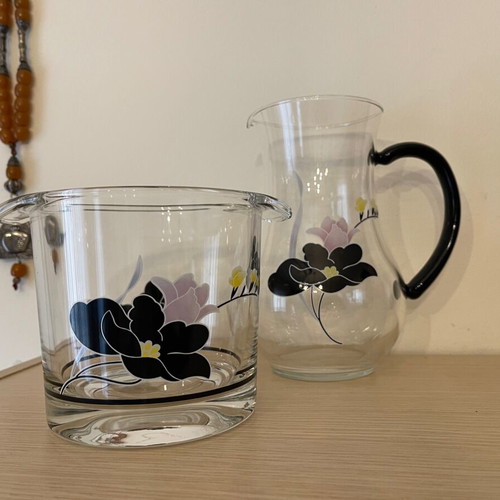Giakoumi set jug and ice bucket vintage Italian new