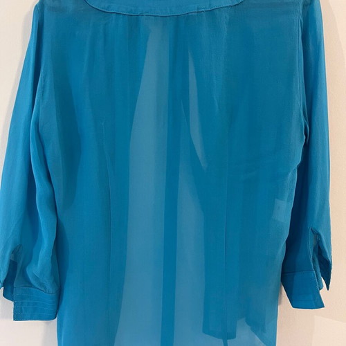 Atos Lombardini silk blouse like new, blue