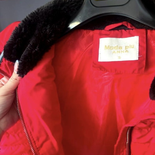 Women's warm red jacket size S-M