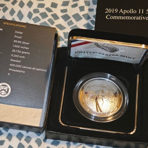 USA Silver Dollar 2019 Apollo 11 50th Anniversary Commemorative Coin