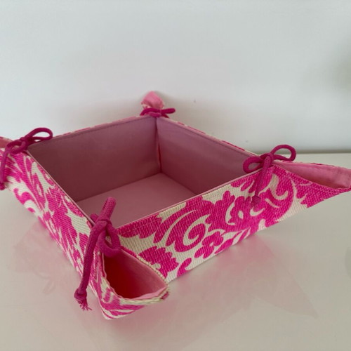 Fabric basket new with waterproof interior 18.5x18.5x9 cm