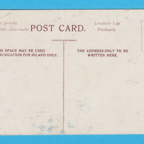 Vintage card postal used, printed in Saxony, 14x9 cm
