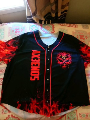 Baseball jersey 3XL new, athletic polyester with skull design