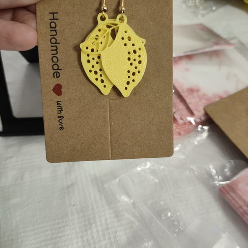 Simple Lemon 3D printing earrings made to order