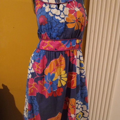 Next floral midi dress XL UK 14 100% cotton like new
