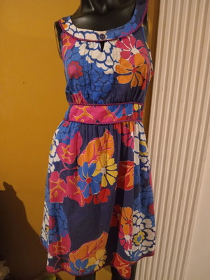 Next floral midi dress XL UK 14 100% cotton like new
