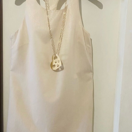Mini dress vintage Kate Moss Topshop beige with gold thread like new, size M