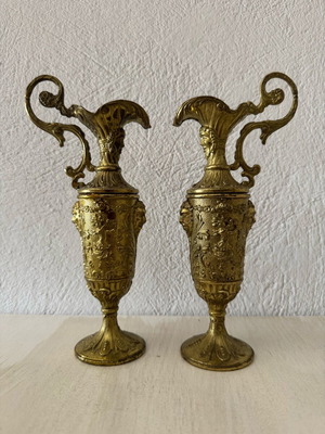 Vintage Alpaca Bronze Amphora Pair like new, 1960s