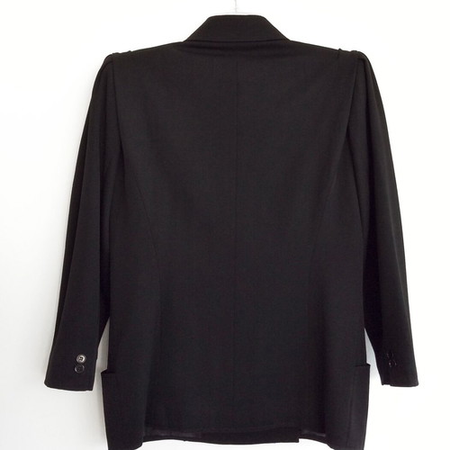 Emanuel Ungaro Women's Black Wool Blazer Jacket Size M like new