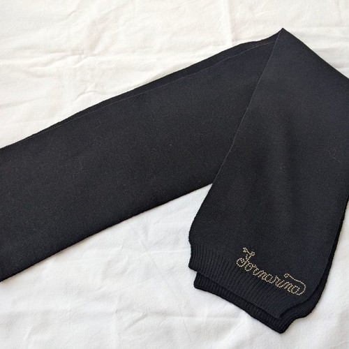 Fornarina wool black scarf new with strass design