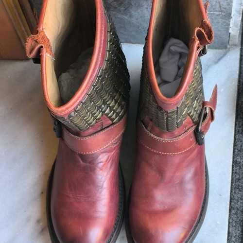 Ash leather ankle boots brown, like new