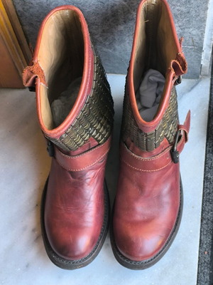 Ash leather ankle boots brown, like new