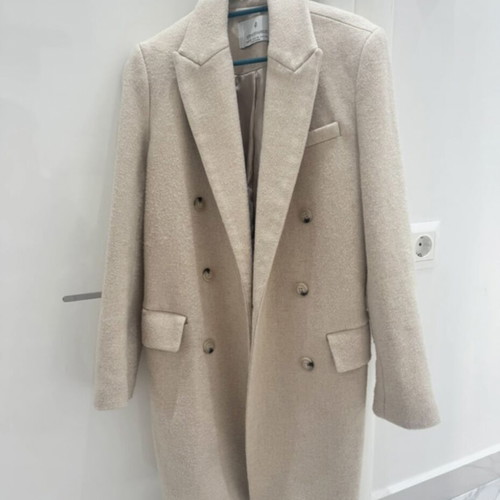 Stradivarius coat used, cream XS