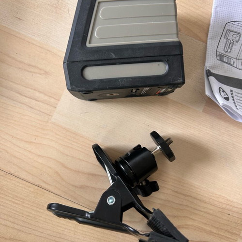 Crown CT44046 CT44047 Laser Level Set like new with clamp and case