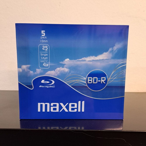 Maxell BD-R 25Gb 4x new, pack of 5 discs