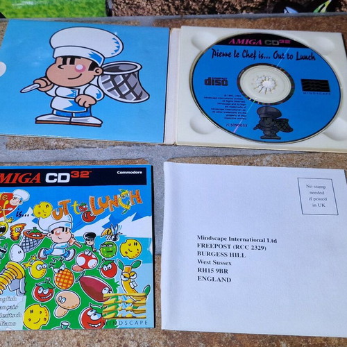 Pierre Le Chef Is Out to Lunch Commodore Amiga CD32 like new
