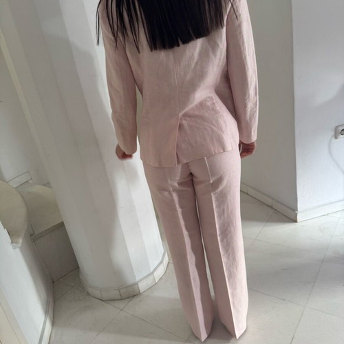 Escada sport suit like new, buttery pink, linen silk