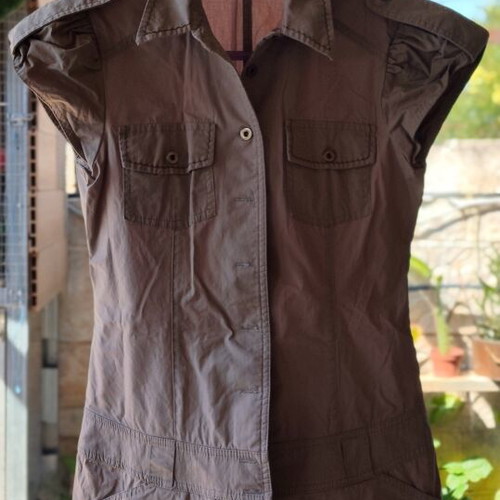 Imperial shirt dress size S like new, beige and brown