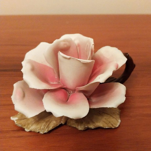 Vintage Capodimonte porcelain candle holders Italy set of 2 like new