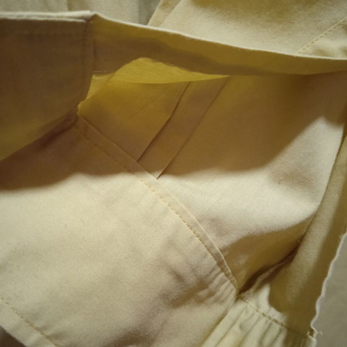 Cotton men's shirt long sleeve size L like new mocha mustard color