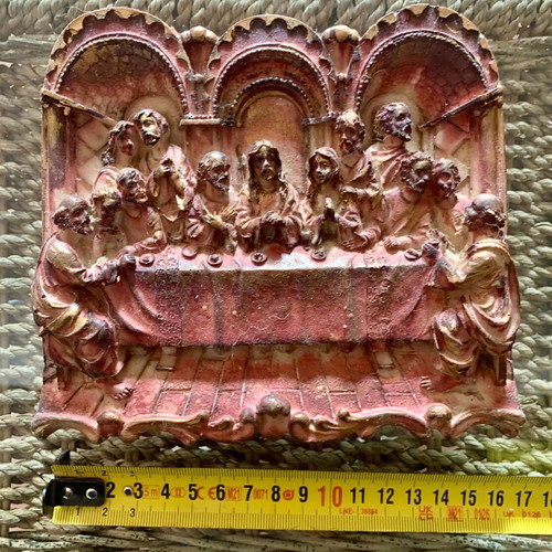 Last Supper handmade plaster like new 2
