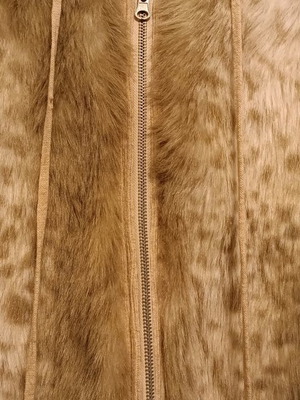 Zara παλτό μπεζ faux fur μεταχειρισμένο, μέγεθος medium