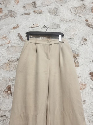 ASOS Beige High-Waisted Wide Leg Trousers Size M used
