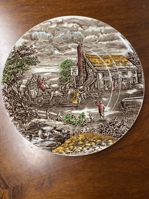 Vintage Wood & Sons The Post House decorative plate 25.4 cm, like new