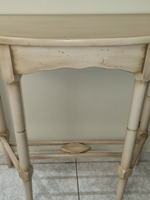 Vintage entrance console table with patina finish, like new