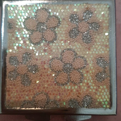 Compact mirror used for bag with regular and magnifying lens