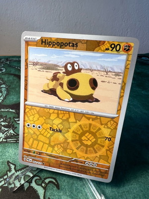 Hippopotas Reverse Holo PRE Pokemon κάρτα μεταχειρισμένη