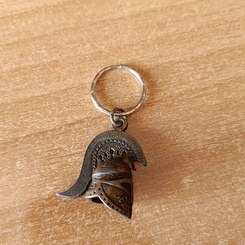 Keychain Greek helmet new brown