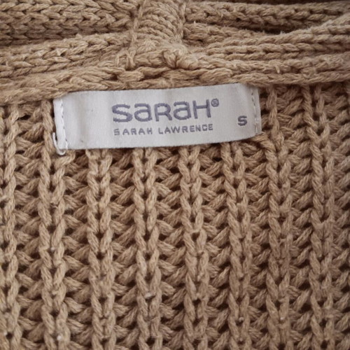 Sarah Lawrence women's cardigan used, beige and brown