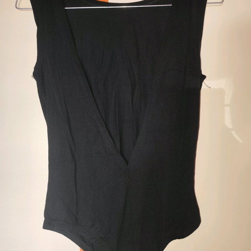 Black Zara bodysuit with open back, like new size M