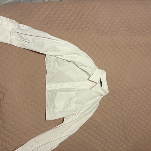 Crop shirt white with open back Zara like new