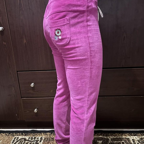 Pink velour flare pants Orchestra used