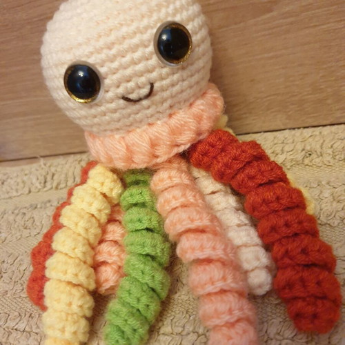 Amigurumi Octopus Doll new, colorful handmade crochet toy