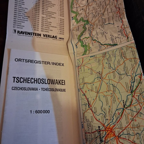 Road Map Czechoslovakia early 1990s like new, unused