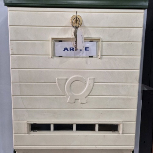 Arfe plastic mailbox green white new 41x30 cm