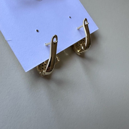 Steel earrings gold color new