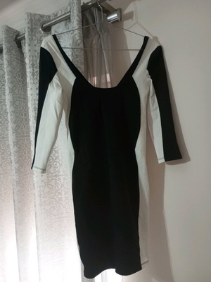 Midi mako dress black and white Bershka like new
