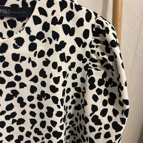 Animal Print Dress M&S Marks and Spencer like new, black and white