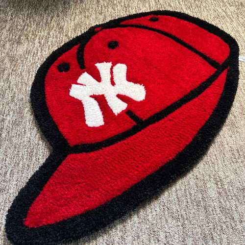 Χειροποίητο χαλί New York Yankees Cap καινούργιο 78x50cm